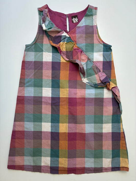 Tea Dress - Multicolor Plaid Shift | size 6