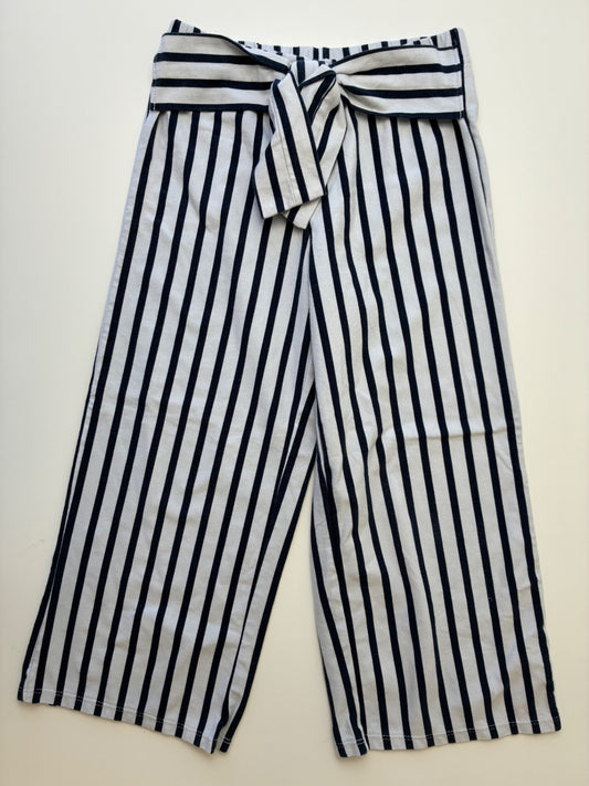 Janie and Jack Pants - Navy Blue Striped Wide Leg | size 6