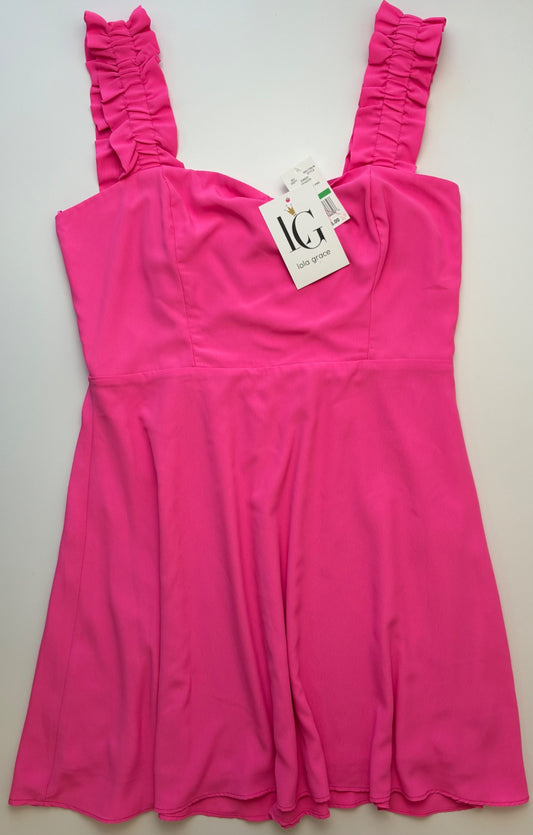 Lola Grace Dress - Pink Chiffon Ruffle Strap | size L