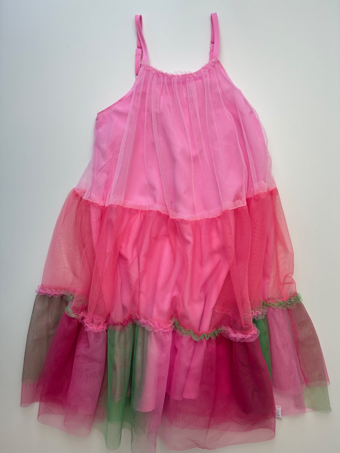 deux par deux Dress - Pink Tiered Tulle | size 5T