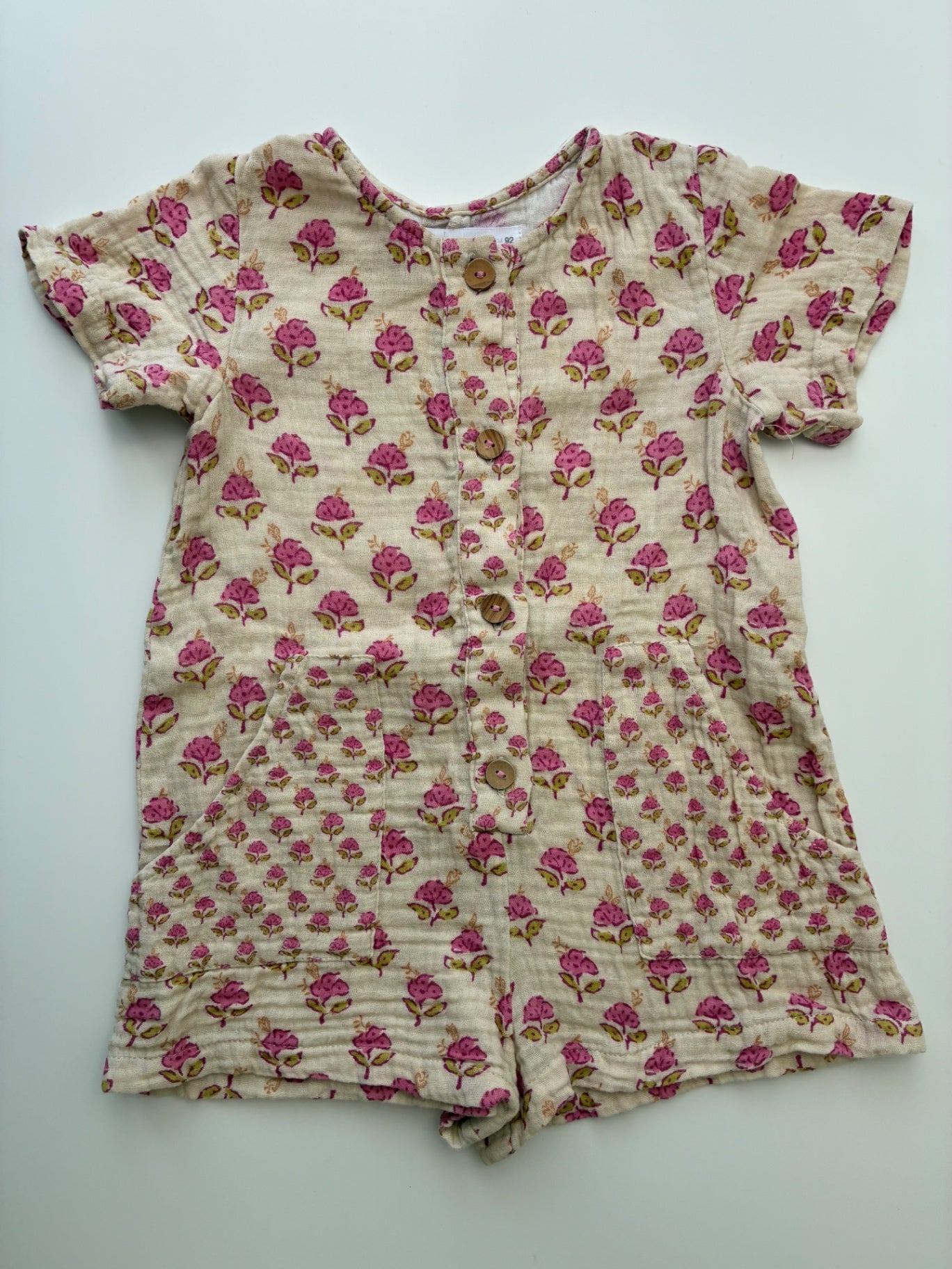 Zara Onesie - Pink Floral Romper | size 18 - 24 Months
