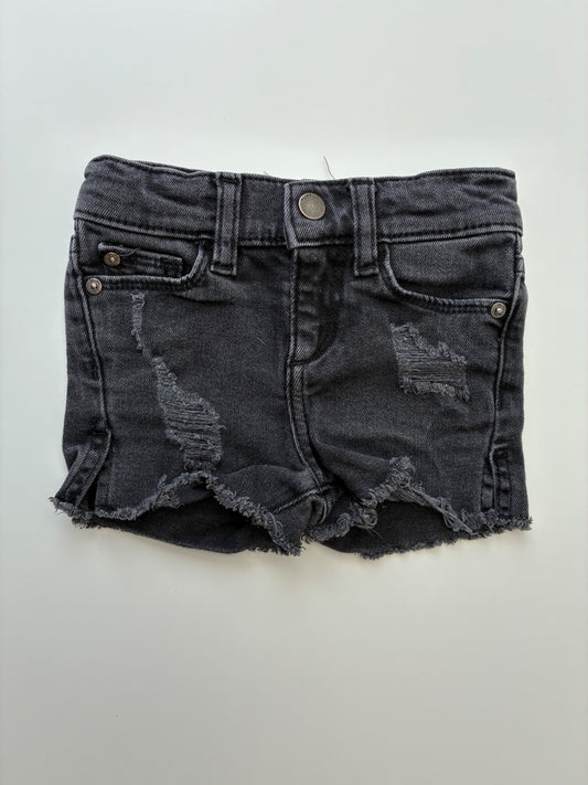 DL 1961 Shorts - Black Distressed Denim | size 2T