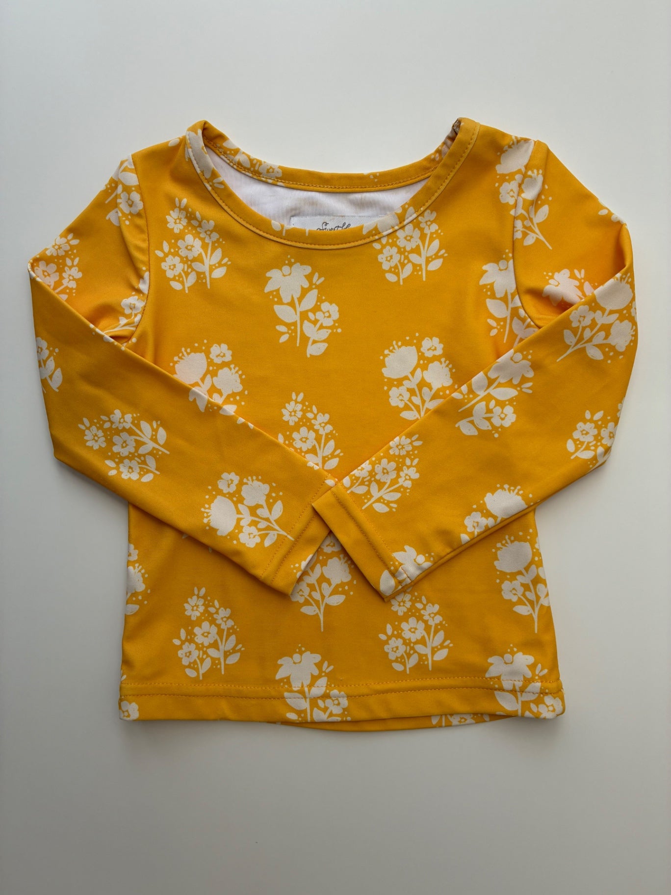 Sweet Honey Swimsuit - Yellow Floral Rash Guard | size 2T
