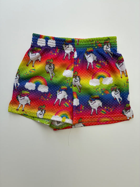 Dori Creations Shorts - Multicolor Unicorn Mesh | size 5T/6