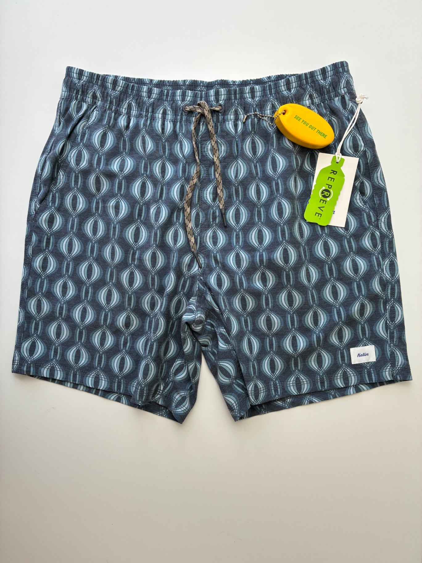 Katin Swimsuit - Gray Geometric Pattern Swim Trunks | size 8/9