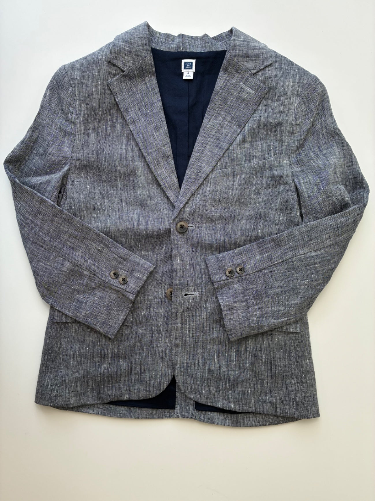 Janie and Jack Blazer - Navy Blue Linen | size 8