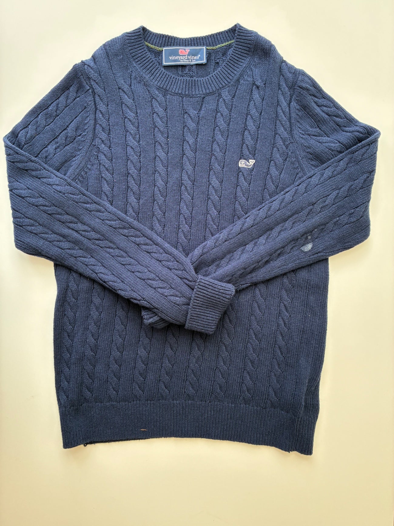 Vineyard Vines Sweater - Navy Blue Cable Knit | size 8/10