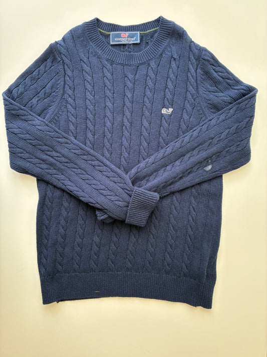 Vineyard Vines Sweater - Navy Blue Cable Knit | size 8/10