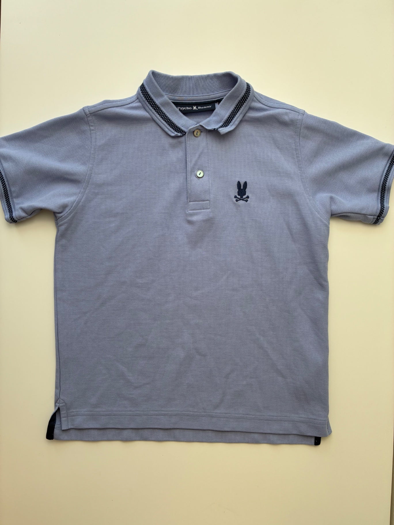 Psycho Bunny Shirt - Blue Pique Polo | size 10/12