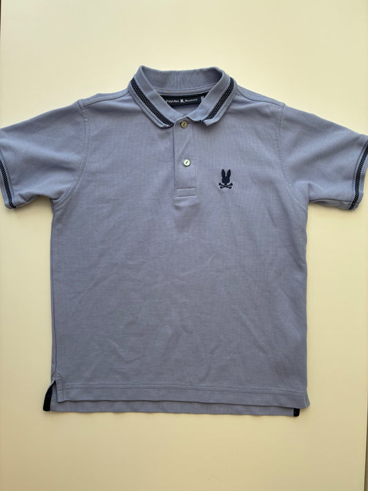 Psycho Bunny Shirt - Blue Pique Polo | size 10/12
