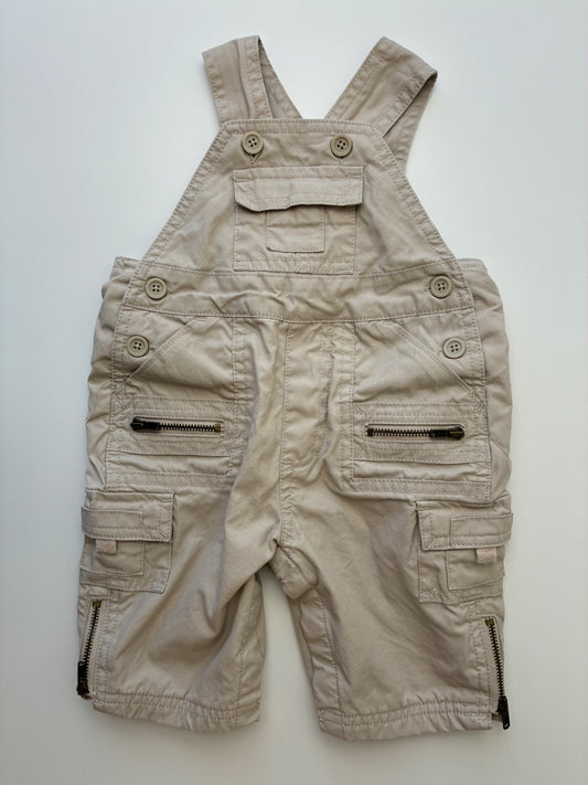 Baby Gap Overalls - Tan Cargo 100% Cotton | size 0 - 3 Months