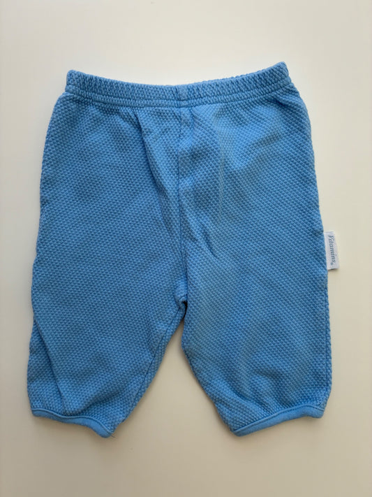Vitamins Pants - Blue Textured 100% Cotton | size 3 - 6 Months