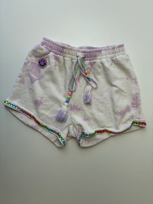 Lola & The Boys Shorts - Purple Tie Dye Rhinestone | size 12