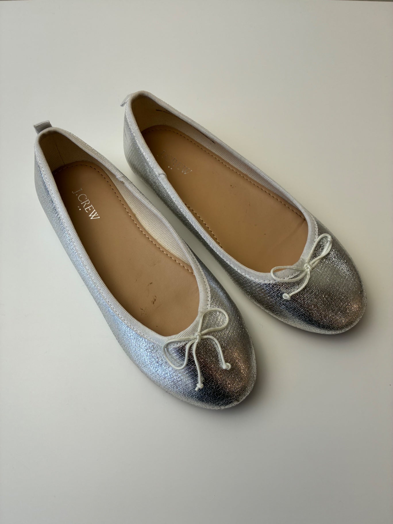 Crewcuts Shoes - Silver Metallic Ballet Flat | size Shoe 3