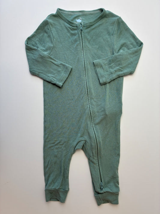 Cloud Island Onesie - Green Long Sleeve Bodysuit | size 6 - 9 Months