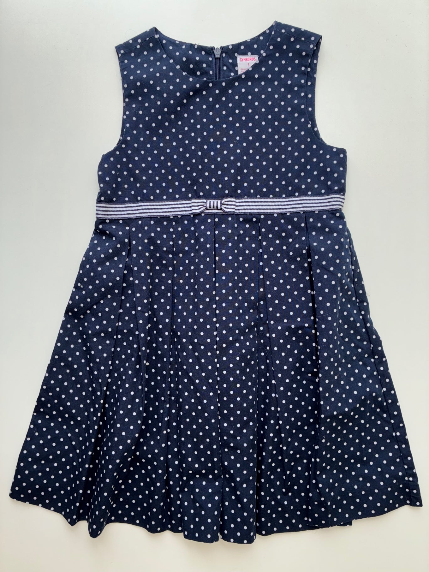 Gymboree Dress - Navy Blue Polka Dot | size 5T