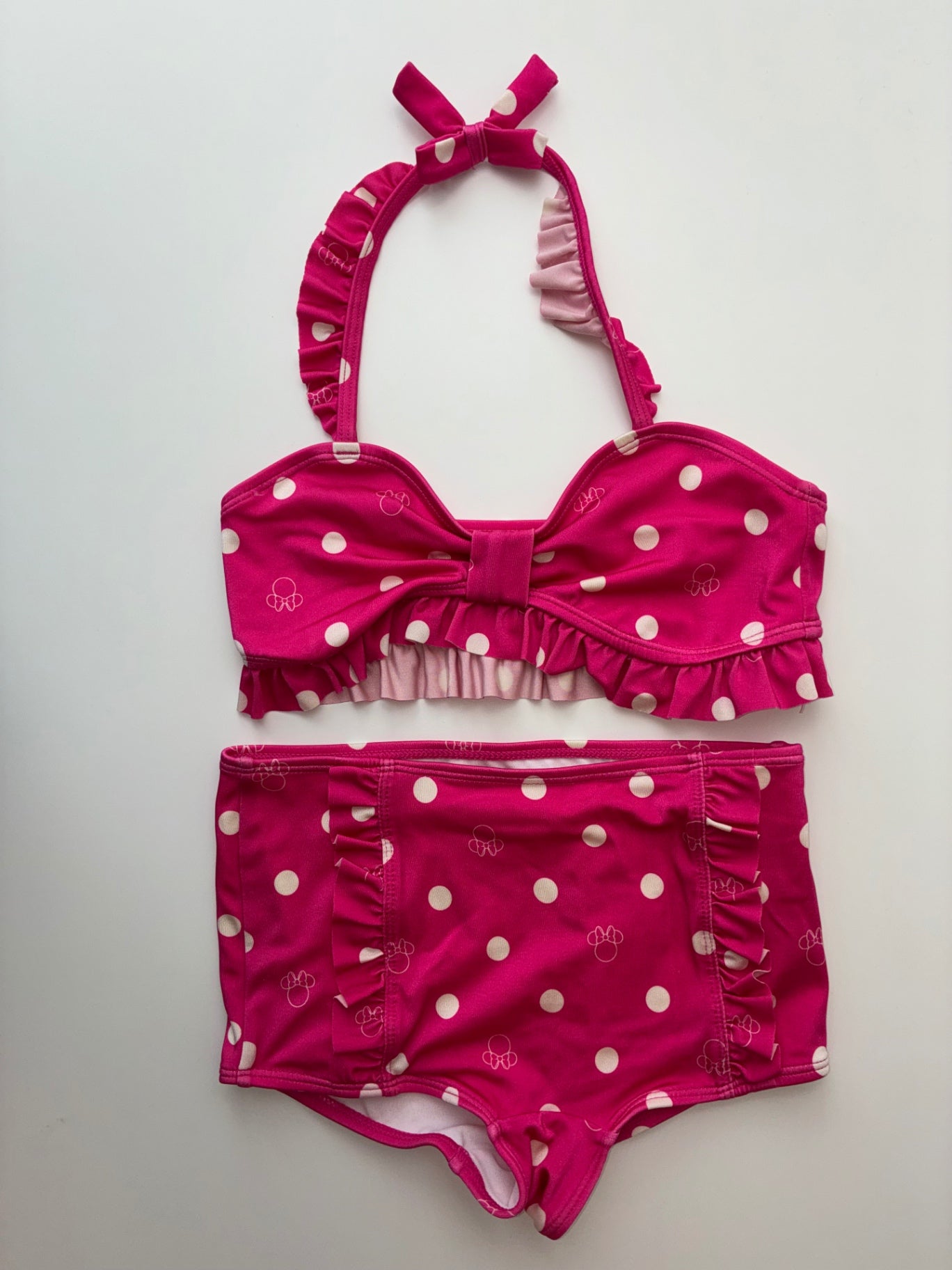 Disney x Janie and Jack Swimsuit - Pink Polka Dot Minnie Mouse Bikini | size 8