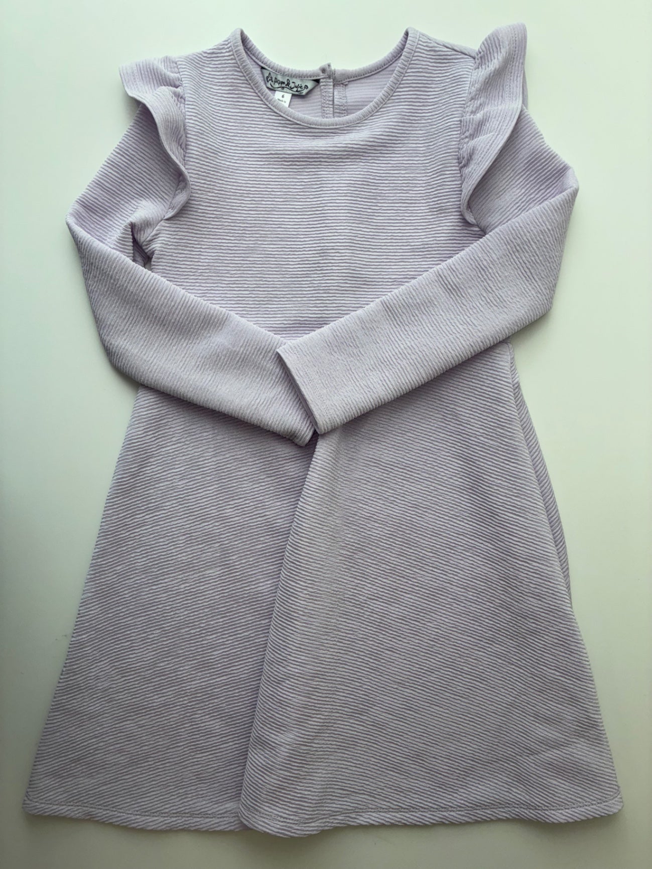 Pippa & Julie Dress - Purple Ribbed Long Sleeve | size 6