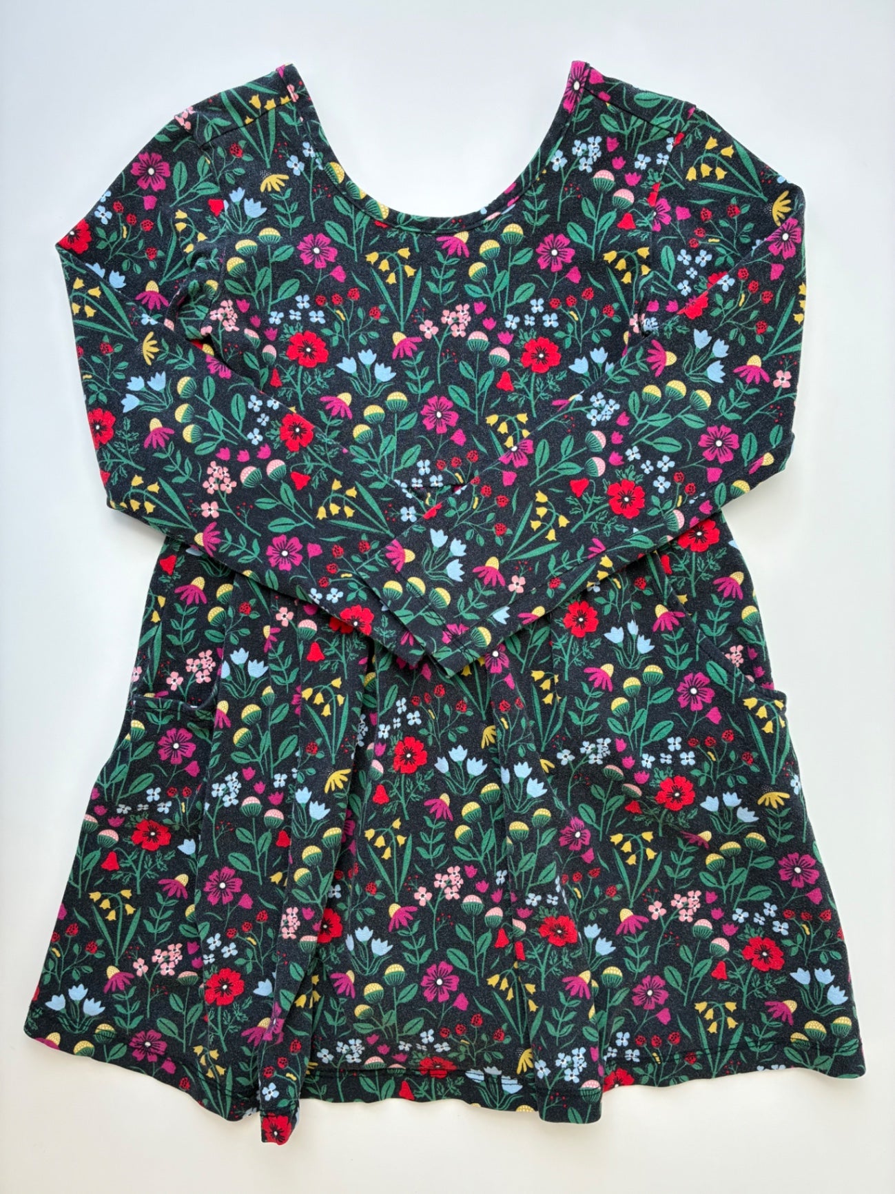 Hanna Andersson Dress - Multicolor Floral Long Sleeve | size 5T