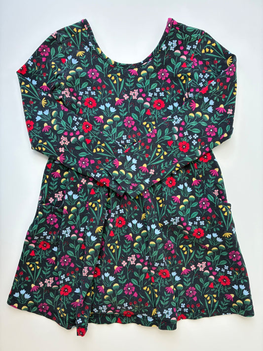 Hanna Andersson Dress - Multicolor Floral Long Sleeve | size 5T