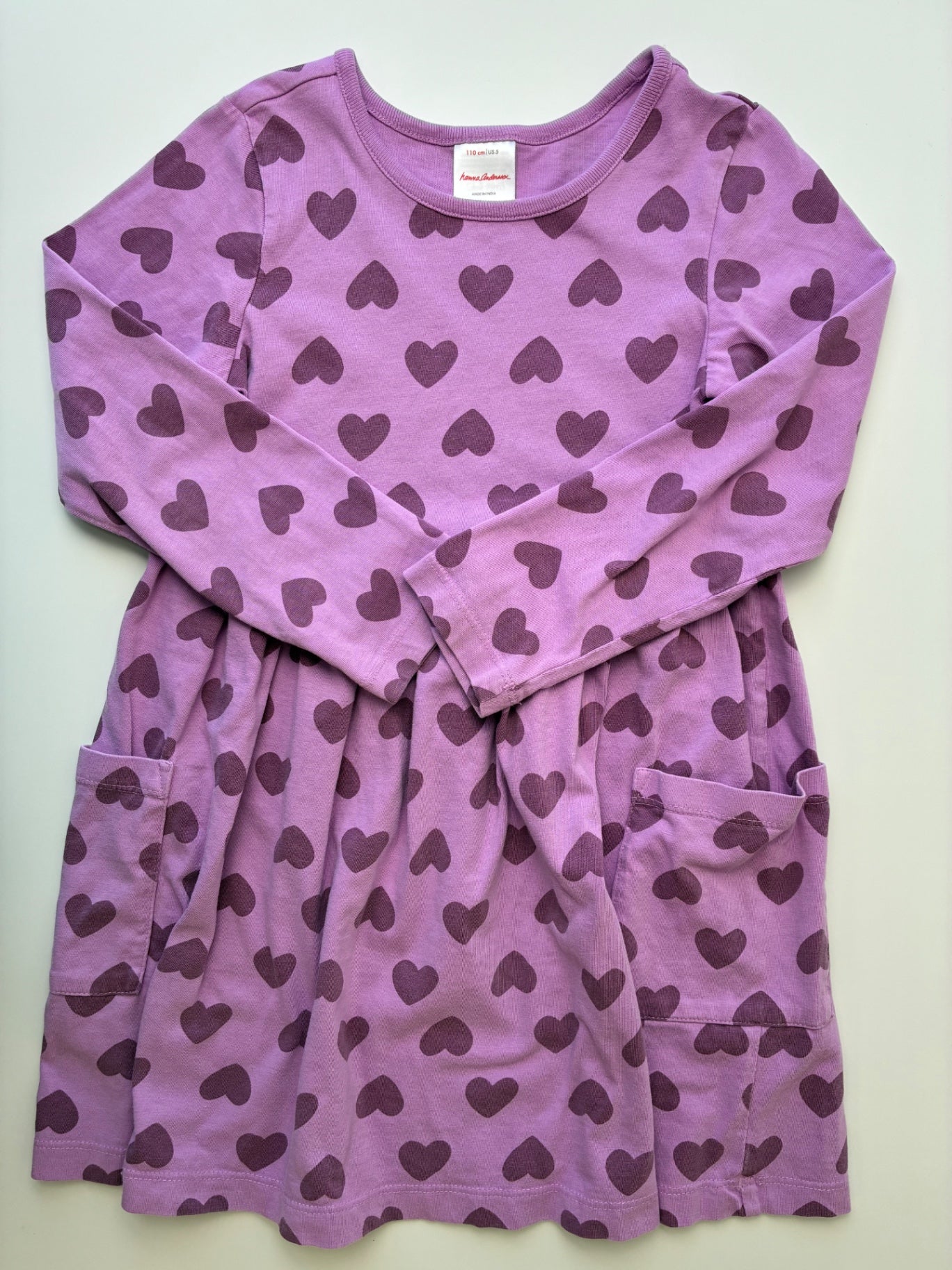 Hanna Andersson Dress - Purple Hearts | size 5T