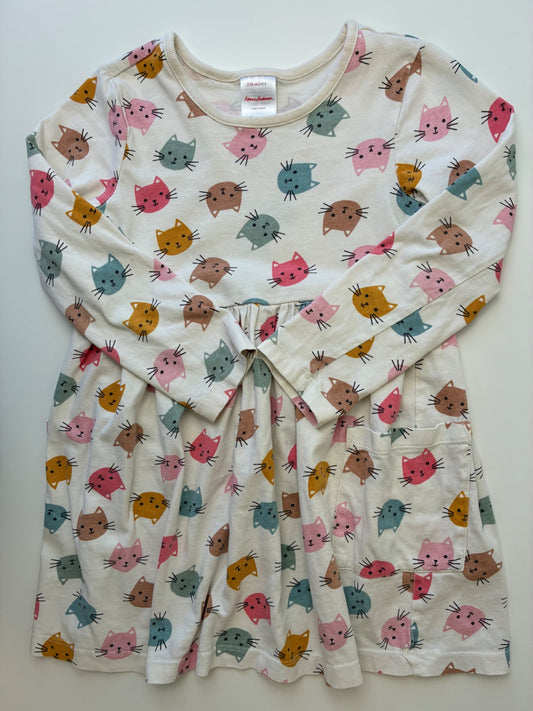 Hanna Andersson Dress - Cream Cats | size 5T