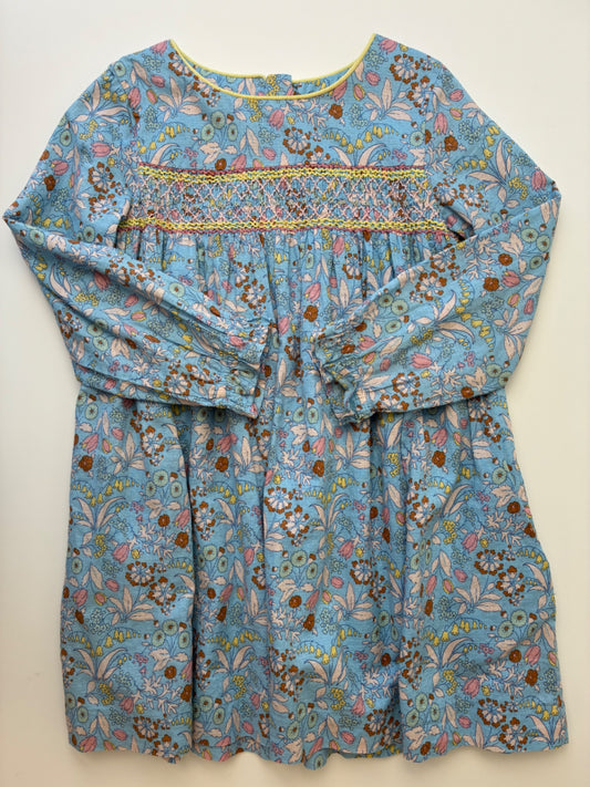Mini Boden Dress - Blue Smocked Floral | size 4T/5T