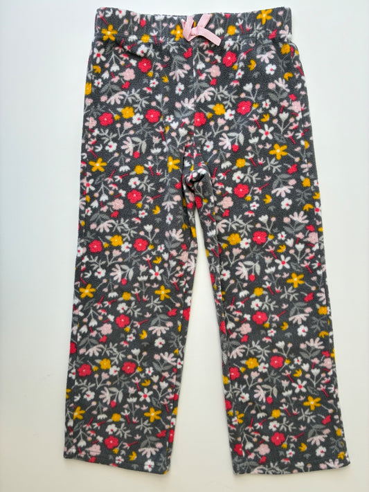 Eddie Bauer Sweatpants - Gray Floral Fleece | size 5T/6