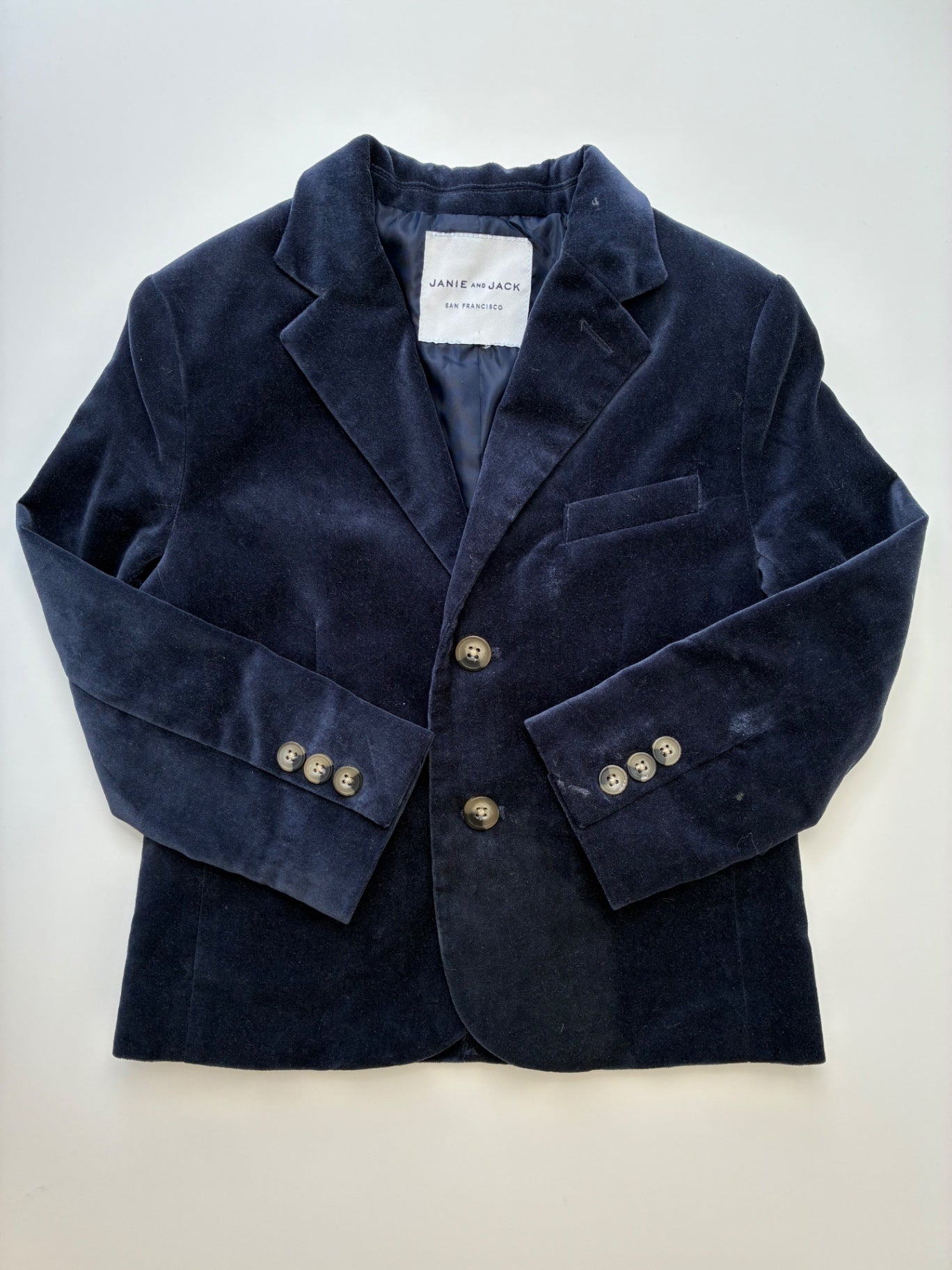 Janie and Jack Blazer - Navy Blue Velvet | size 4T