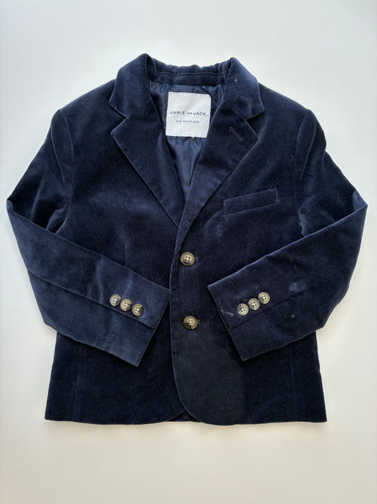 Janie and Jack Blazer - Navy Blue Velvet | size 4T