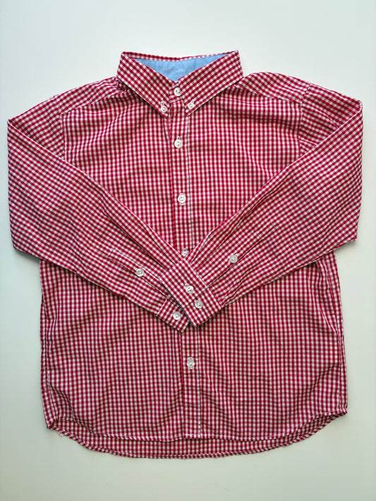 Little English Shirt - Red Gingham Button Down | size 10