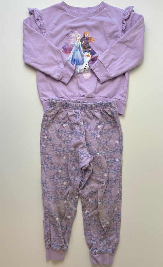 Disney 2 Piece Ensemble - Purple Frozen Sweatshirt + Joggers | size 4T/5T