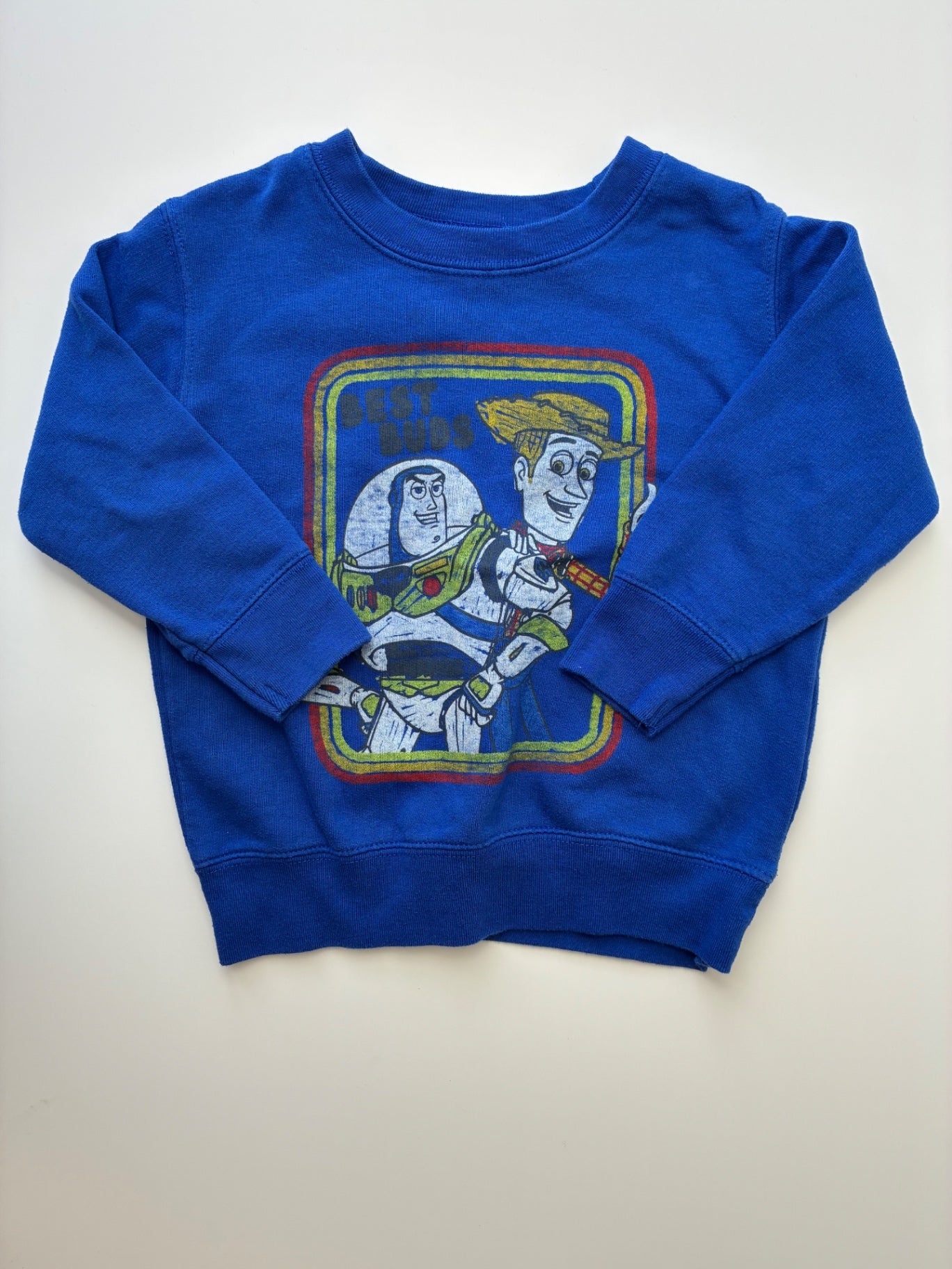 Disney Sweatshirt - Blue Buzz + Woody Crewneck | size 2T