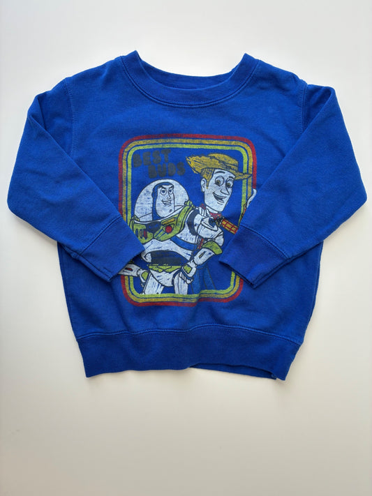 Disney Sweatshirt - Blue Buzz + Woody Crewneck | size 2T