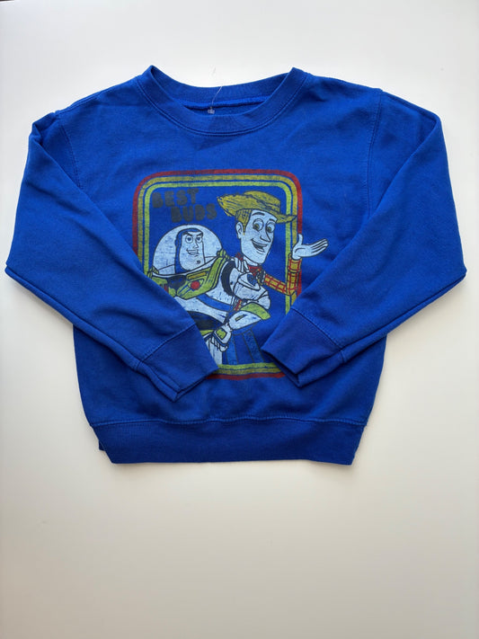 Disney Sweatshirt - Blue Buzz + Woody Crewneck | size 5T/6