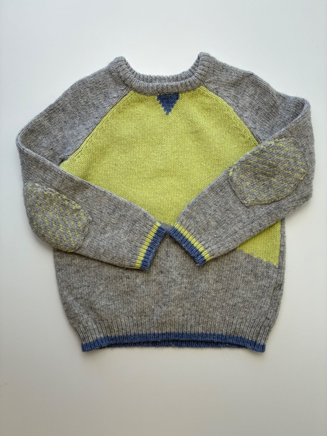 EGG New York Sweater - Green Color Block Knit | size 4T