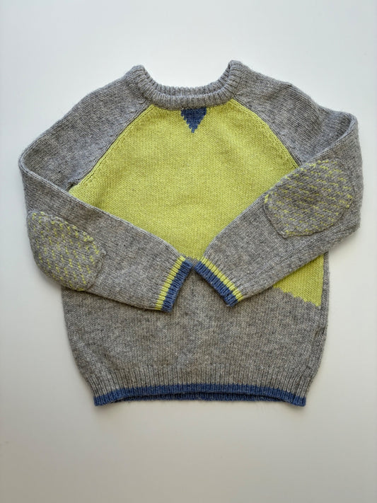 EGG New York Sweater - Green Color Block Knit | size 4T