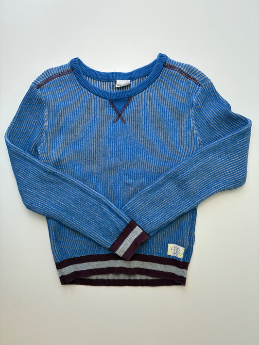 EGG New York Sweater - Blue Striped Knit | size 6