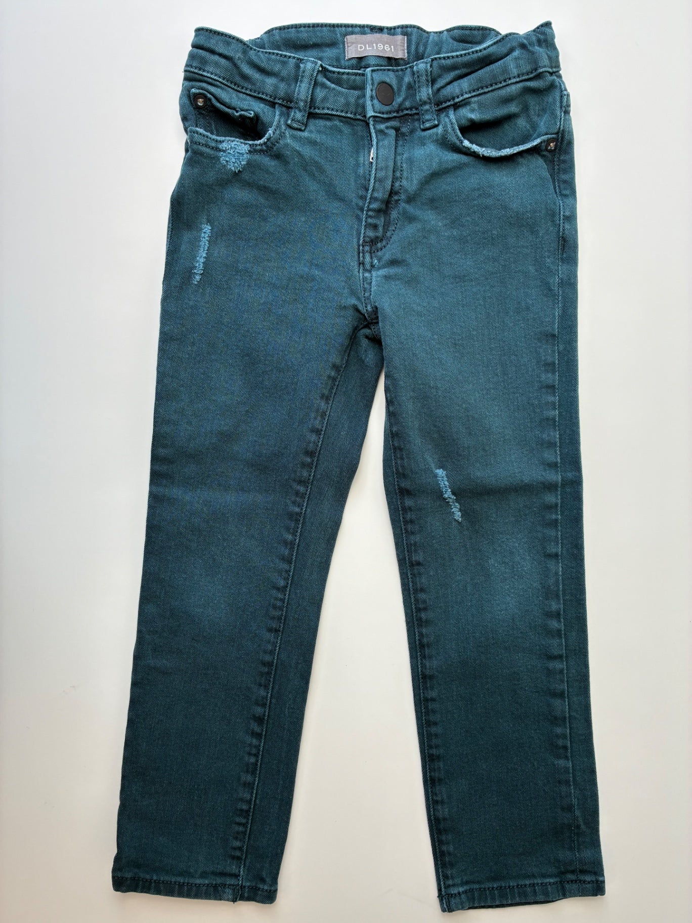 DL 1961 Jeans - Green Light Distressing | size 5T
