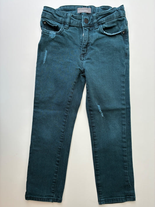 DL 1961 Jeans - Green Light Distressing | size 5T