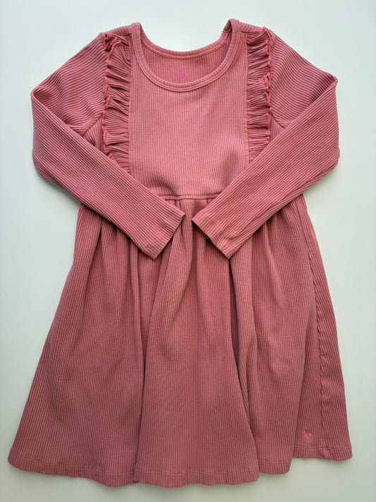 Pink Chicken Dress - Pink Ribbed Long Sleeve | size 4T