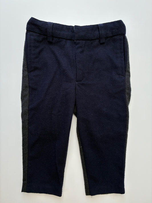 EGG New York Pants - Navy Blue Fleece Trouser | size 12 Months