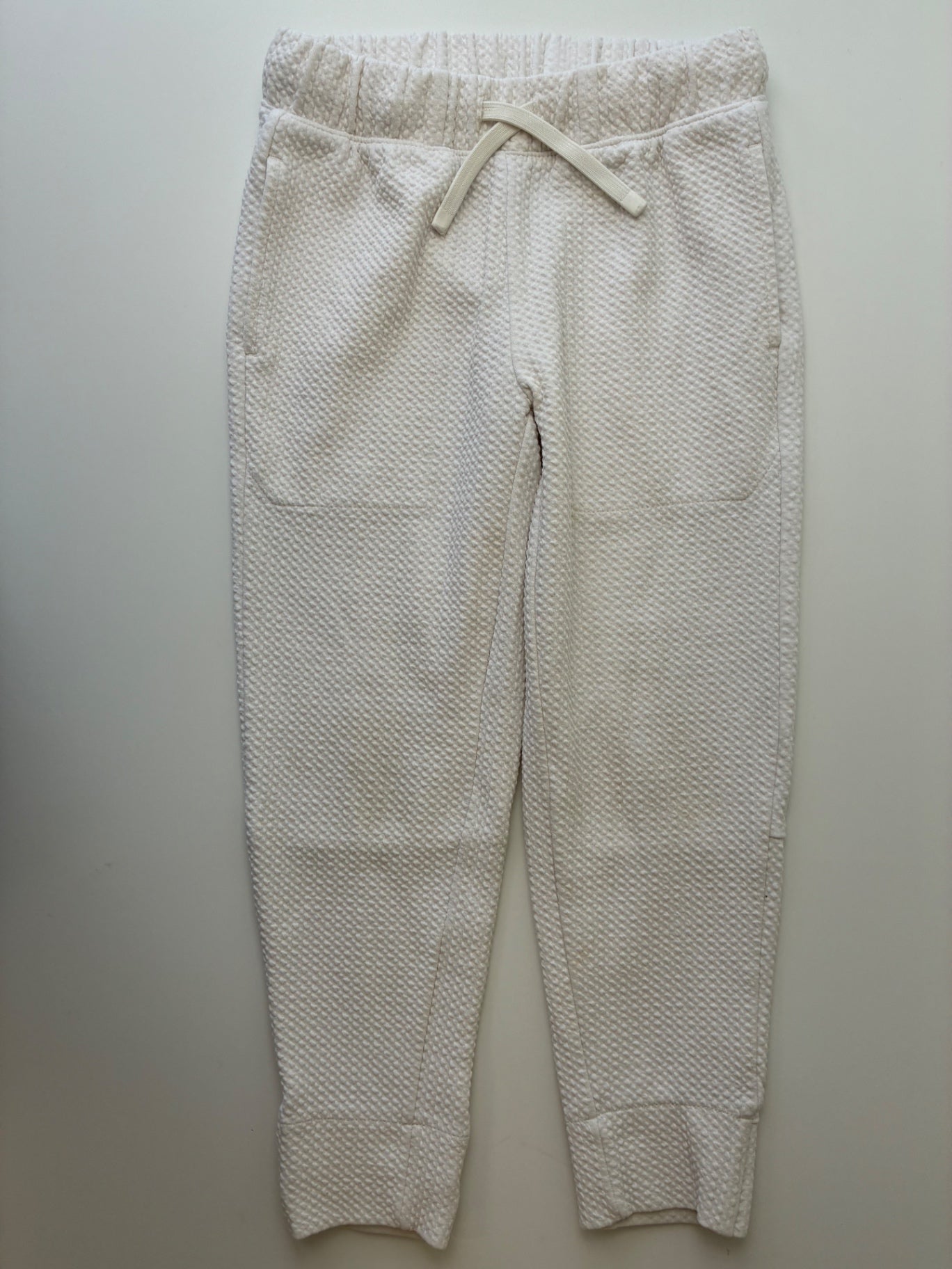 All in Motion Sweatpants - White Textured Jogger | size 6/7