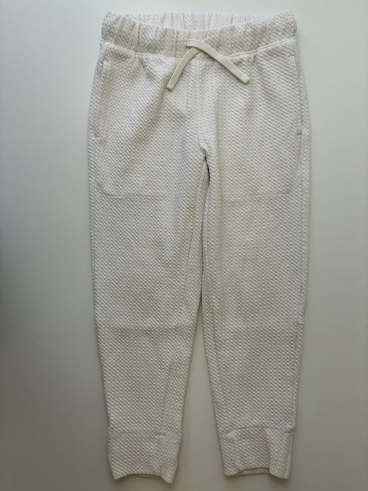 All in Motion Sweatpants - White Textured Jogger | size 6/7