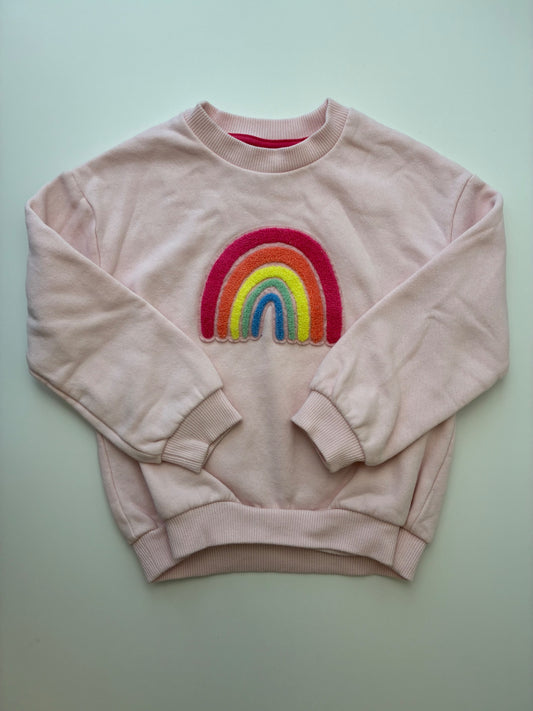 Tucker + Tate Sweatshirt - Pink Rainbow Appliqué Crewneck | size 4T