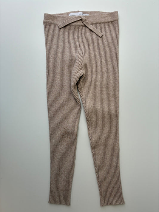 Zara Leggings - Tan Ribbed + Knit | size 4T/5T