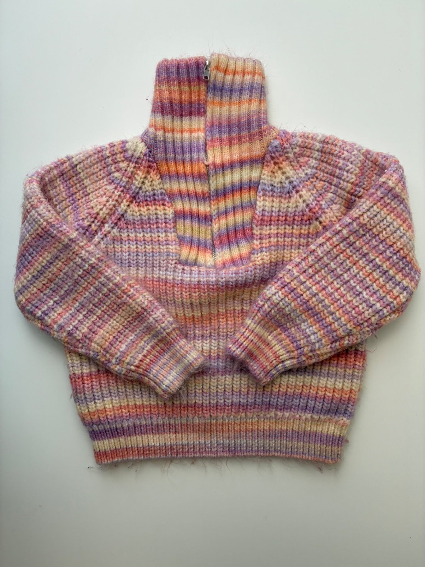 Design History Sweater - Pink Ombre Knit 1/4 Zip | size 4T