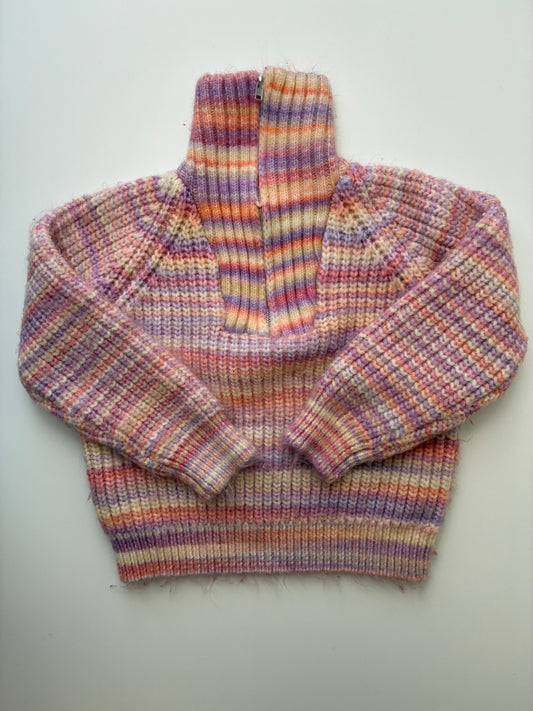 Design History Sweater - Pink Ombre Knit 1/4 Zip | size 4T