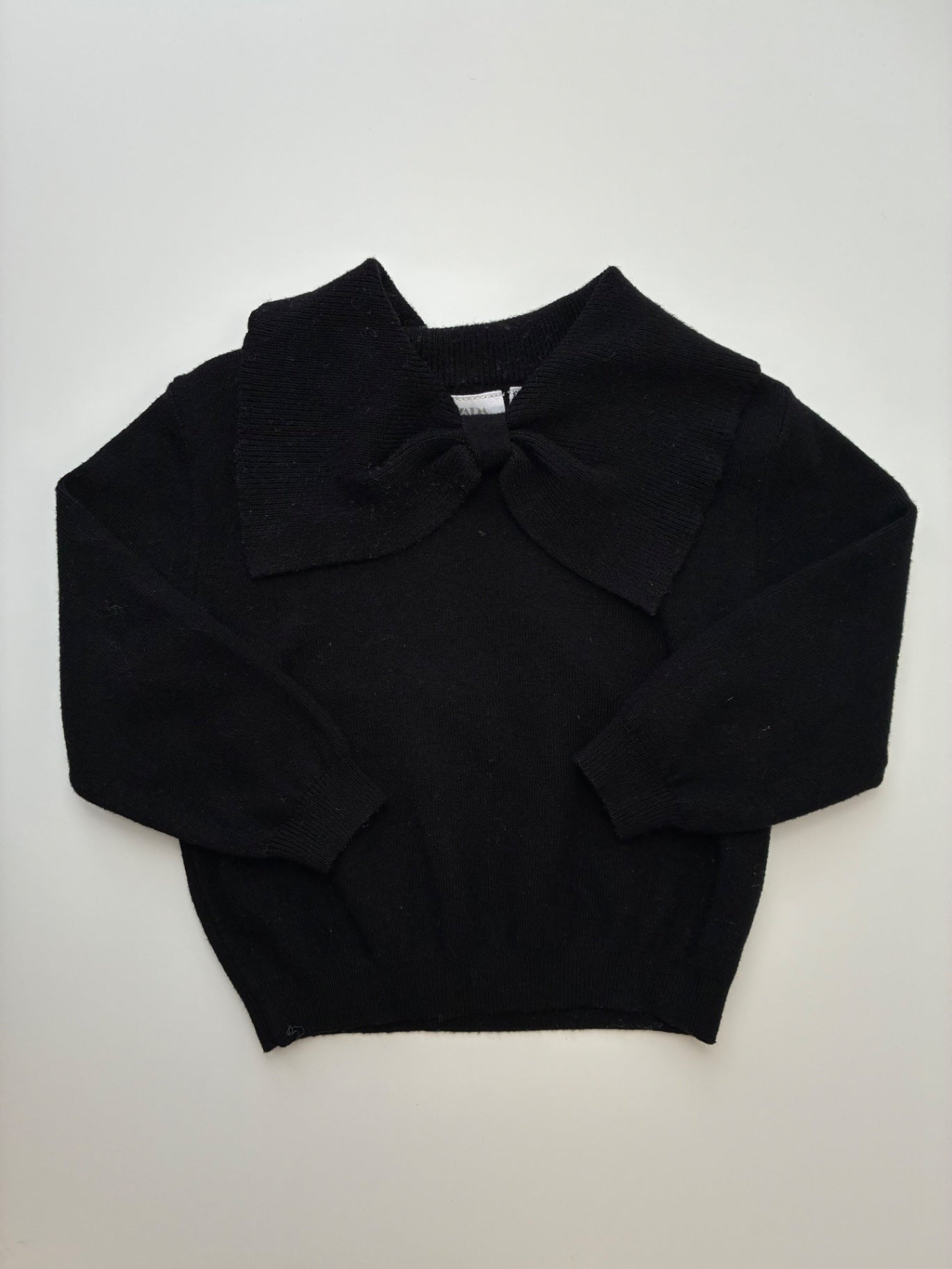 Zara Sweater - Black Bow Collar | size 4T