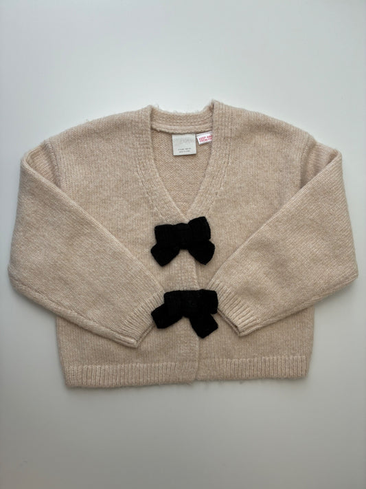 Zara Sweater - Tan Bow Cardigan | size 4T